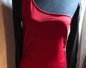 Halston vibe Vintage dress one shoulder