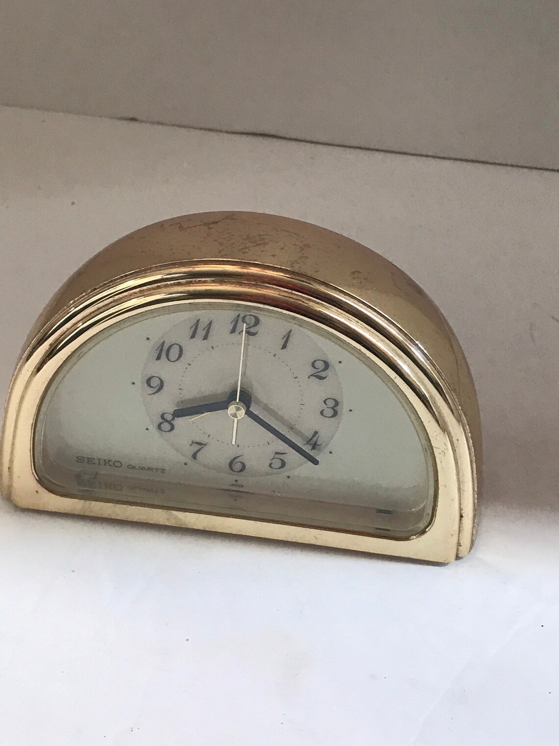 Seiko Art Deco inspired gold plastic quartz desk clock Etsy