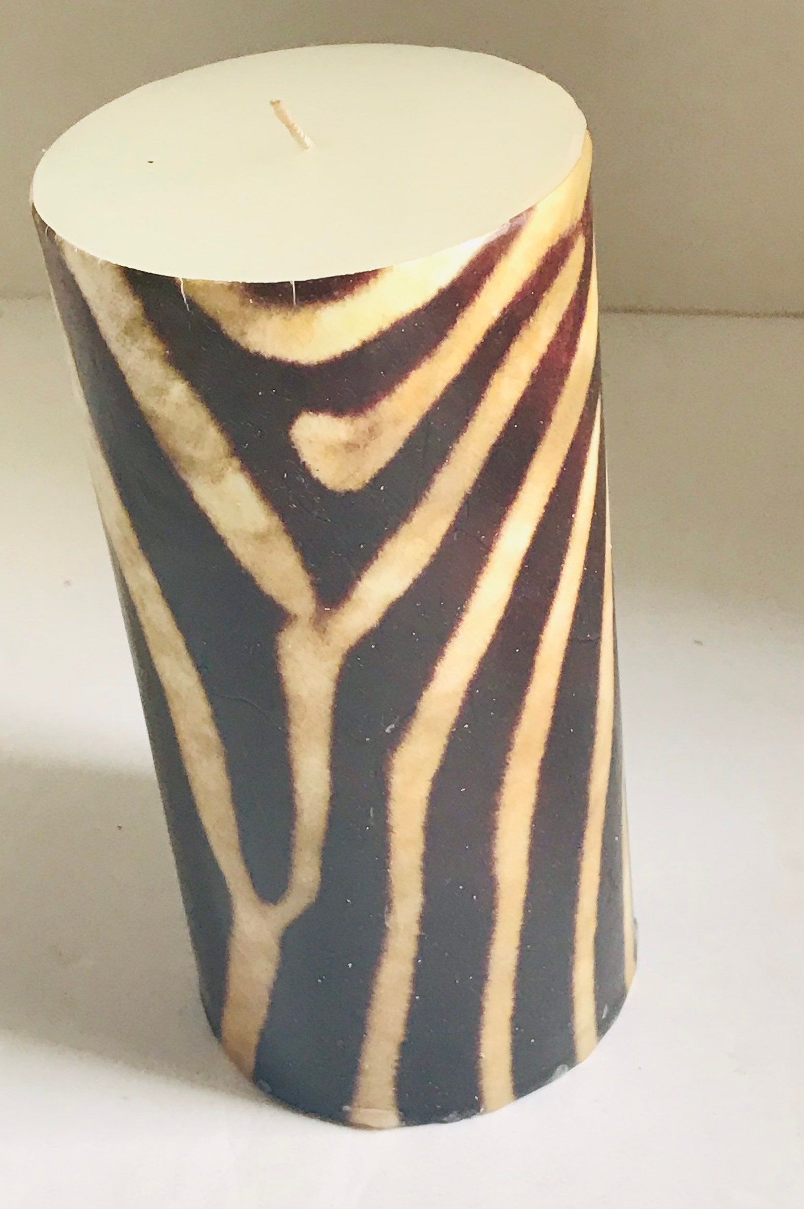 Vintages tiger candle 8 tall 3 diameter Etsy