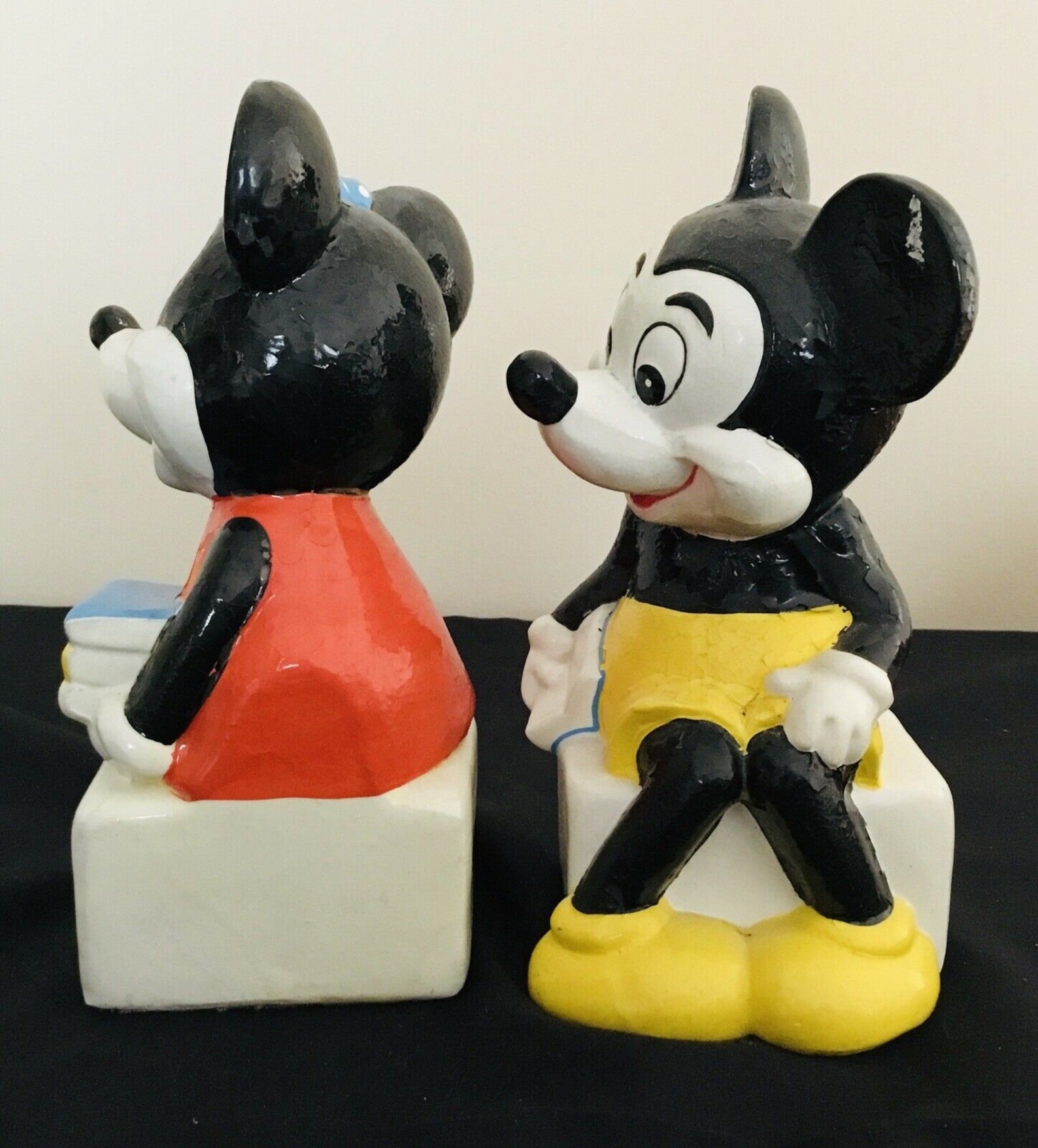 Vintage bookends Walt Disney Productions Mickey Mouse and Etsy
