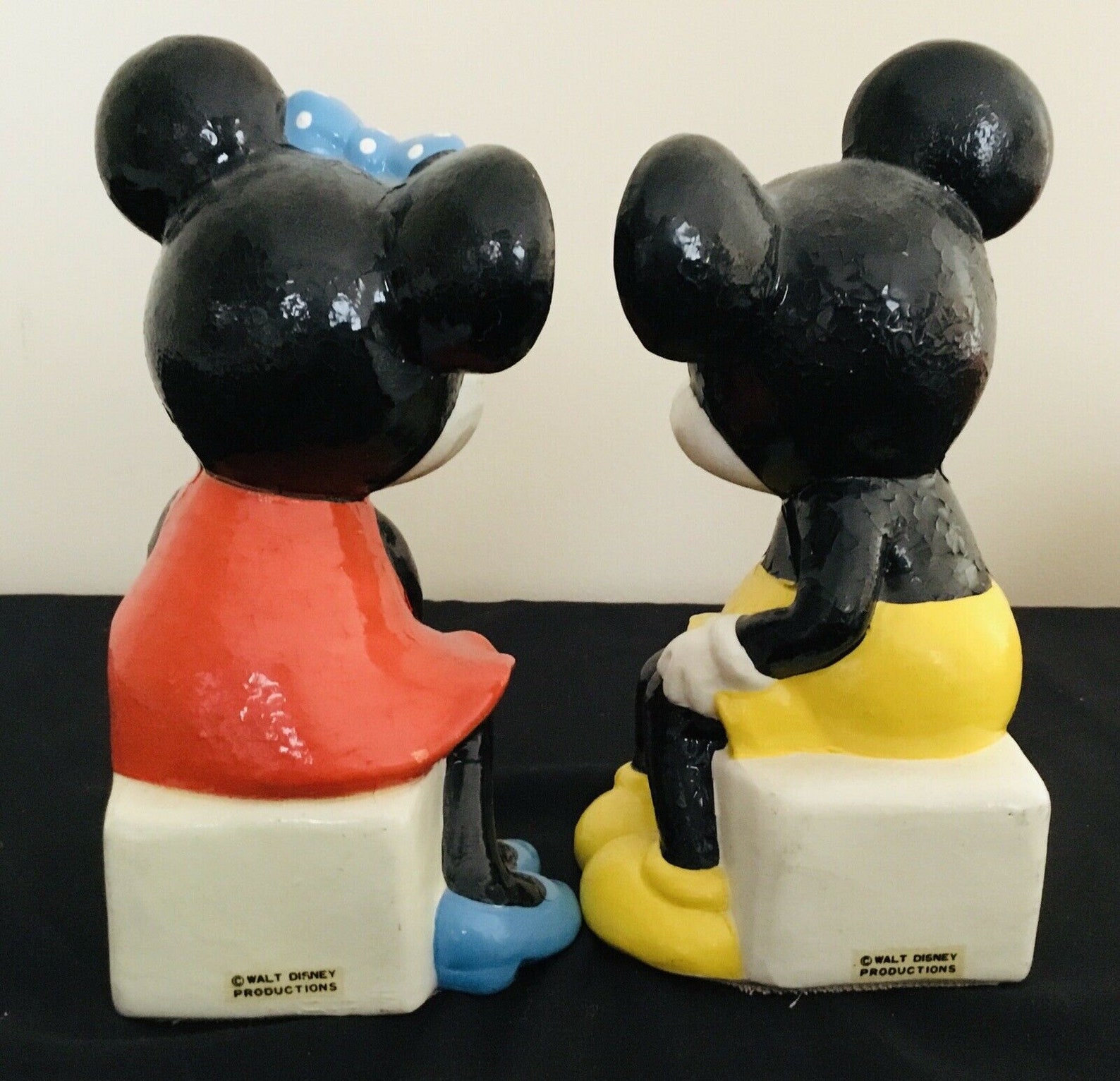 Vintage bookends Walt Disney Productions Mickey Mouse and Etsy
