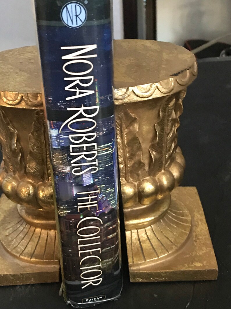 Vintage Gold Leaf Plaster Bookends in Ornate Design Etsy