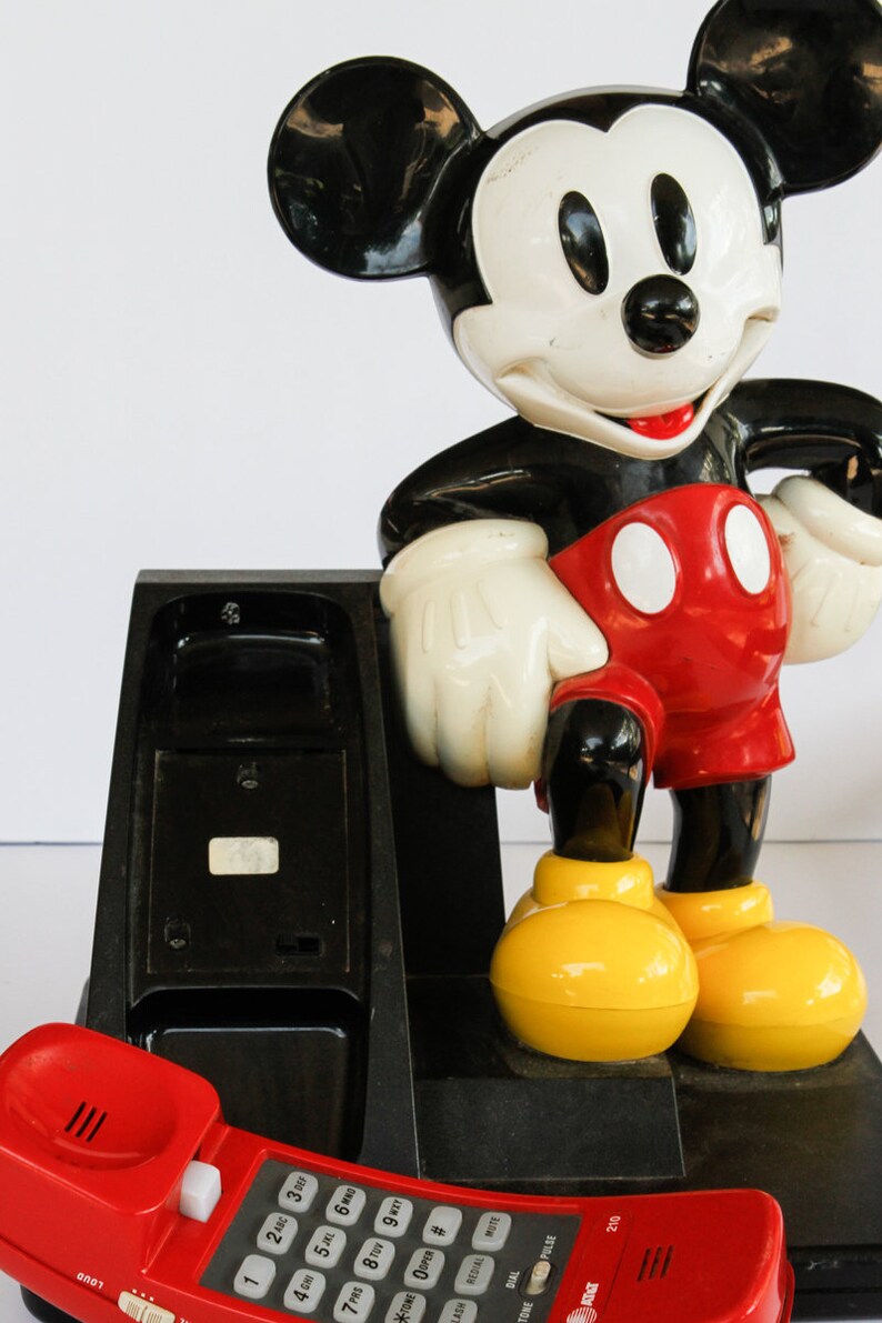 CUTE Mickey Mouse Landline Phone From American Etsy