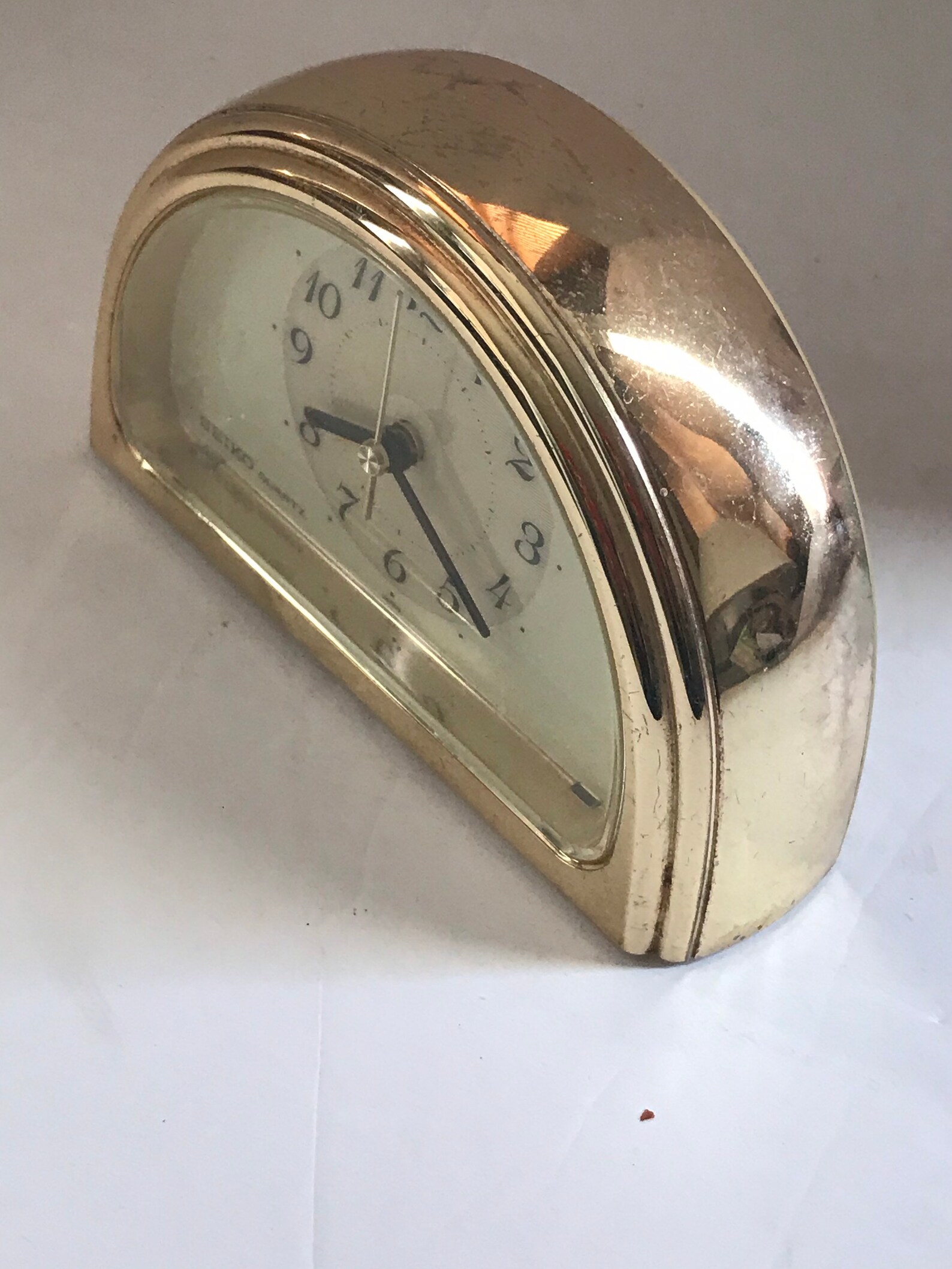 Seiko Art Deco inspired gold plastic quartz desk clock Etsy