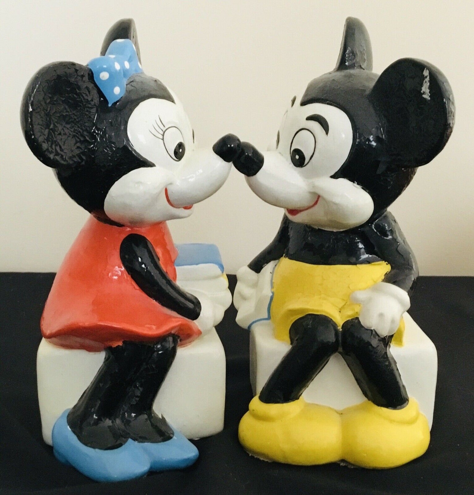Vintage bookends Walt Disney Productions Mickey Mouse and Etsy