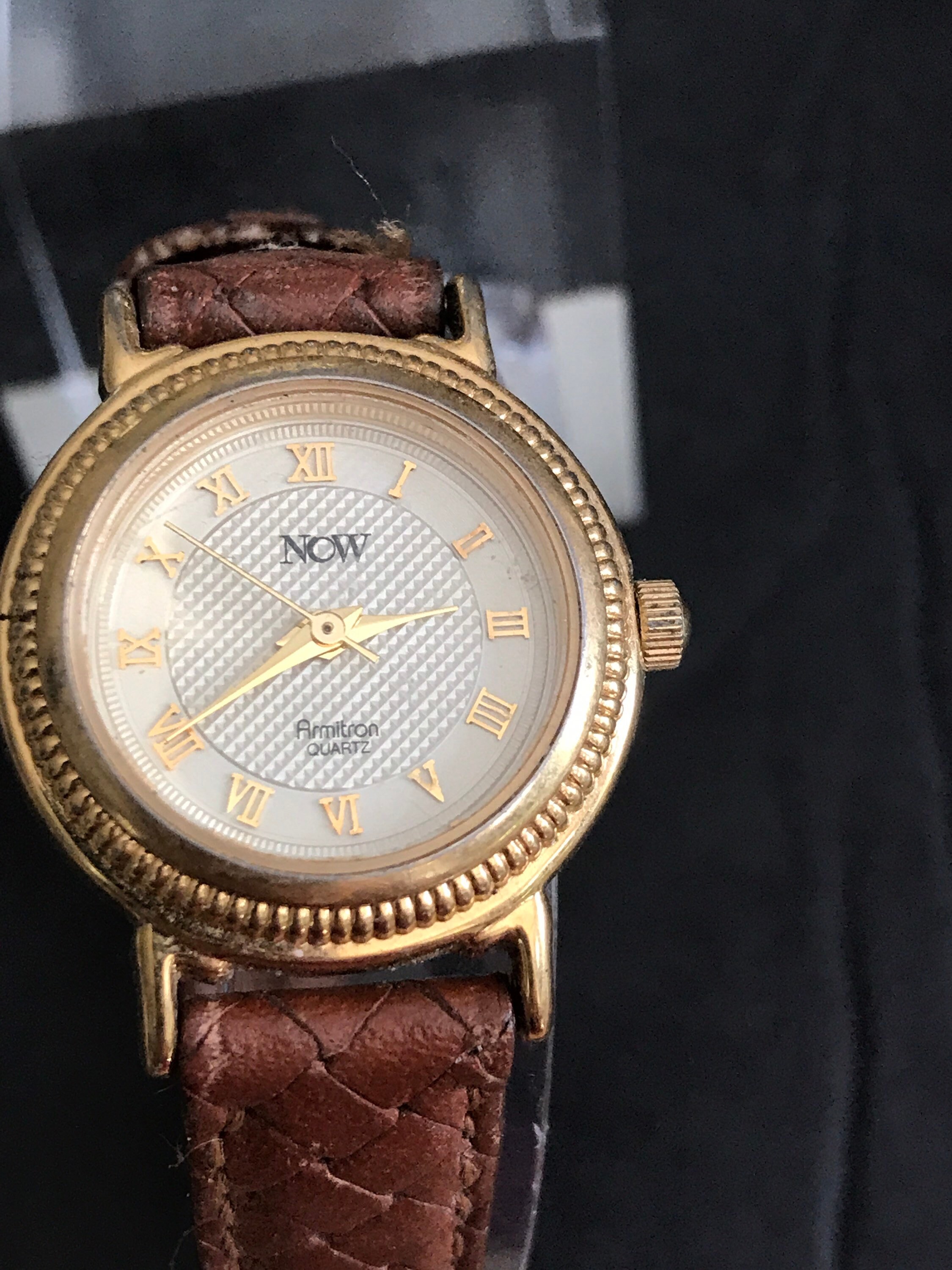 armitron gold watch vintage