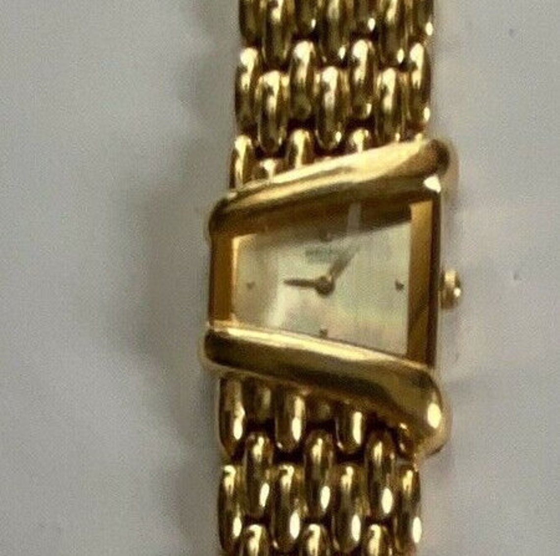 Vintage SEIKO designer triangle watch face gold tone linked | Etsy