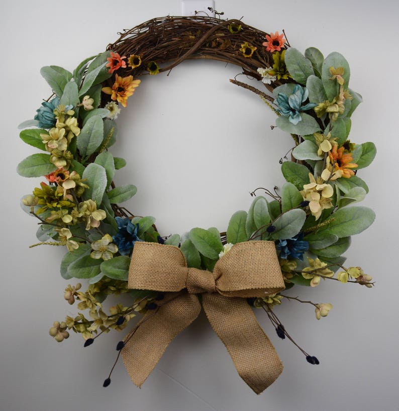 Multicolor Springtime Floral Wreath