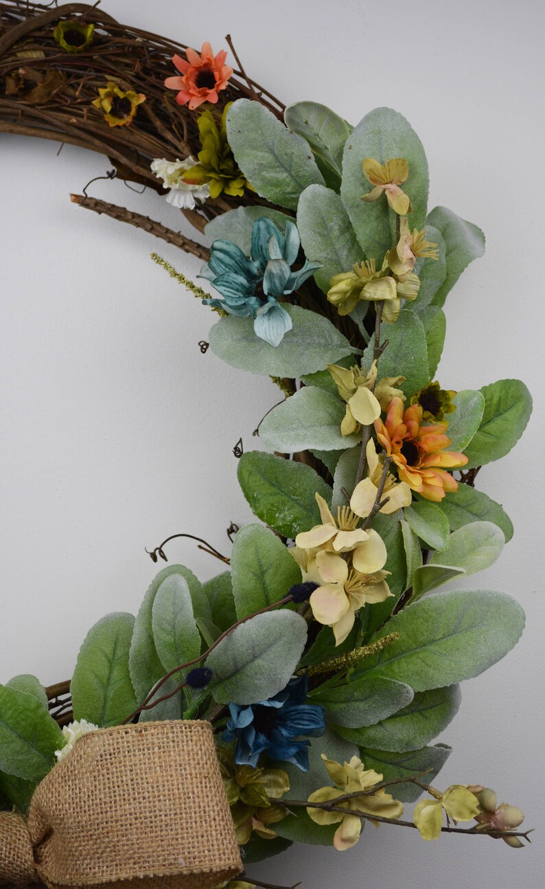 Multicolor Springtime Floral Wreath
