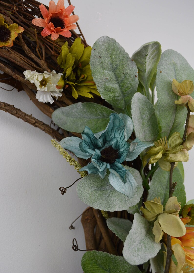 Multicolor Springtime Floral Wreath