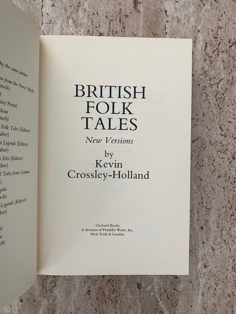 British Folk Tales: New Versions Kevin Crossley Holland 1987 First Edition Hardcover Book image 2