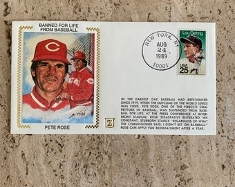 Pete Rose - Cincinnati Reds - Collectible Envelope - Banned for Life from Baseball - 1989