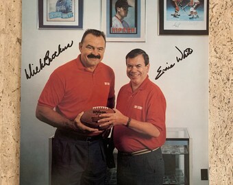 Dick Butkus & Ernie White - Autographed 8x10 Photo - Chicago Bears - 1990's