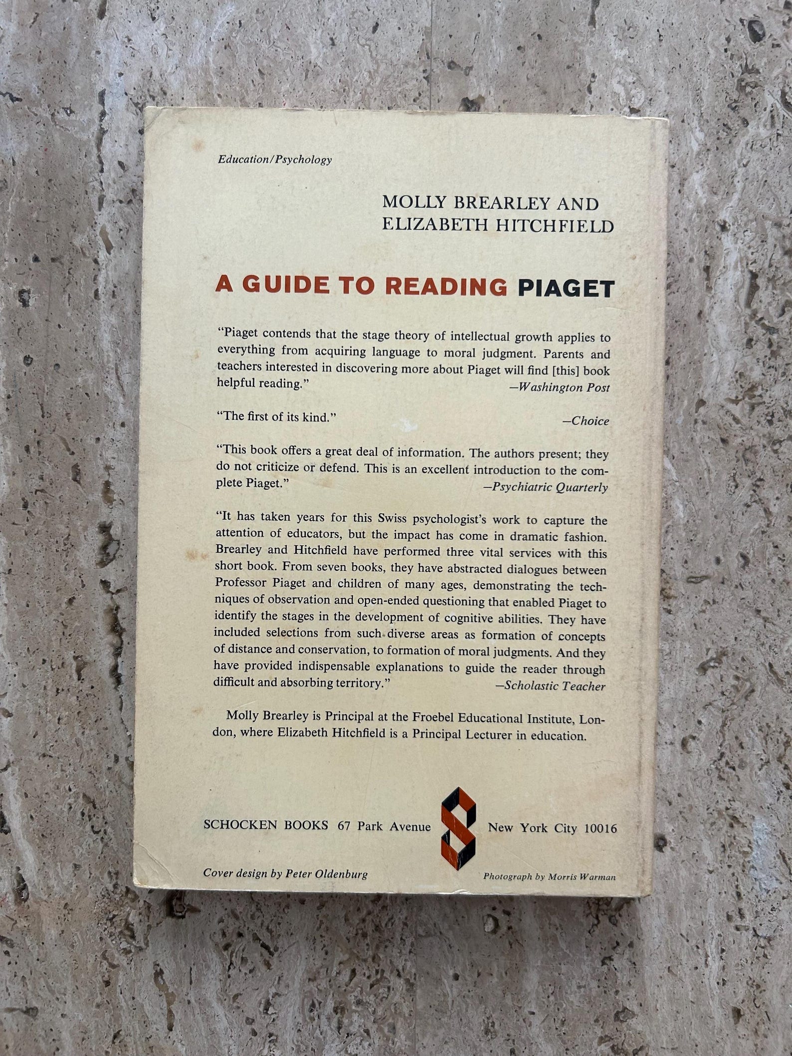A Guide to Reading Piaget - Molly Brearley &amp; Elizabeth Hitchfield - 1969 - First Edition Vintage ...