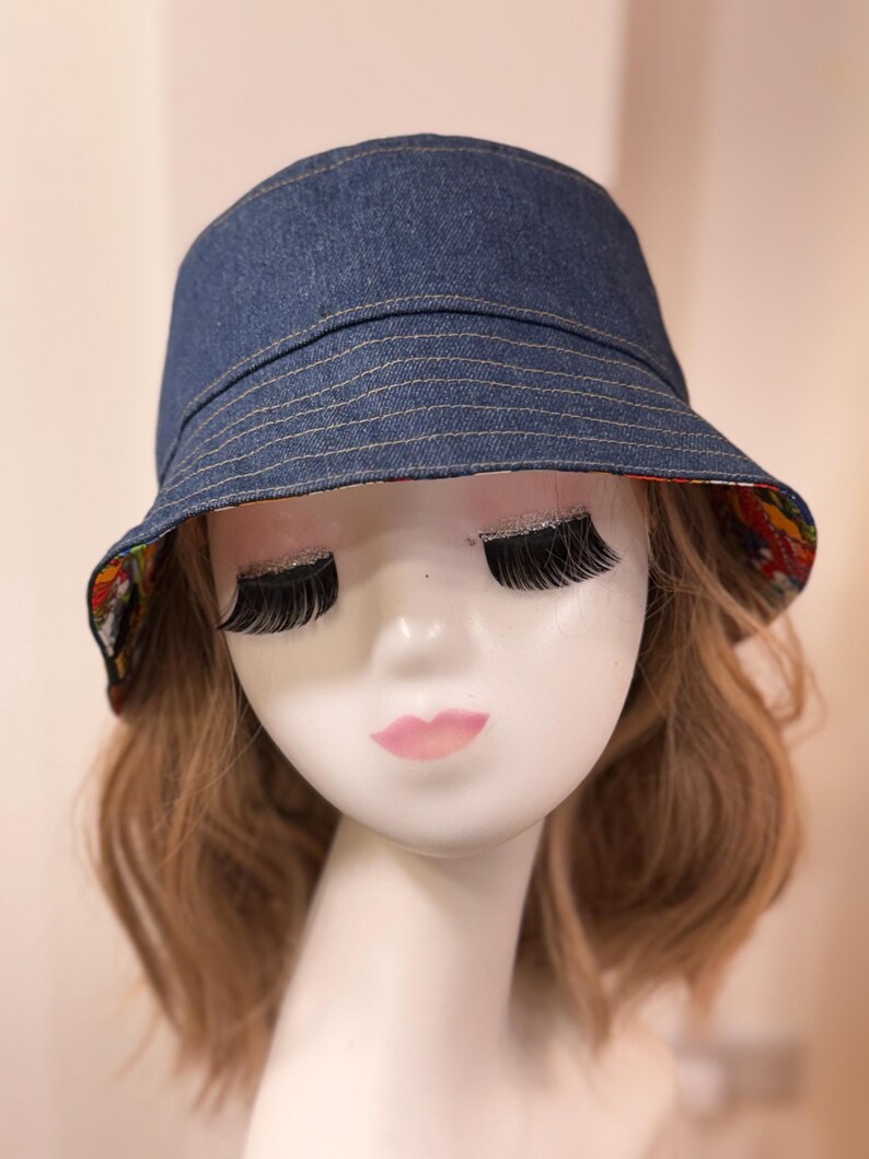 Psychedelic Bucket Hat, 70's Hat, Trippy Art, Rainbow Bucket Hat, Fisherman Hat, Groovy, Sun Hat, Fun Hat, Quirky, Psyche, Funky image 14