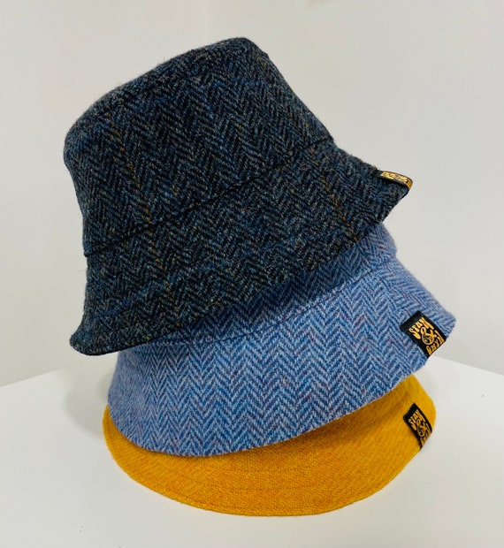 Harris Tweed Hat, Bucket Hat for Men, Winter Hat, Wool Hat, Customised Hats, unisex Hat, Women's Hats.