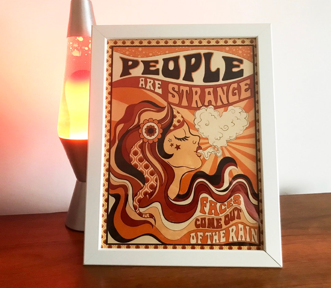The Doors Inspired Poster, Trippy Art, 60's Music Poster