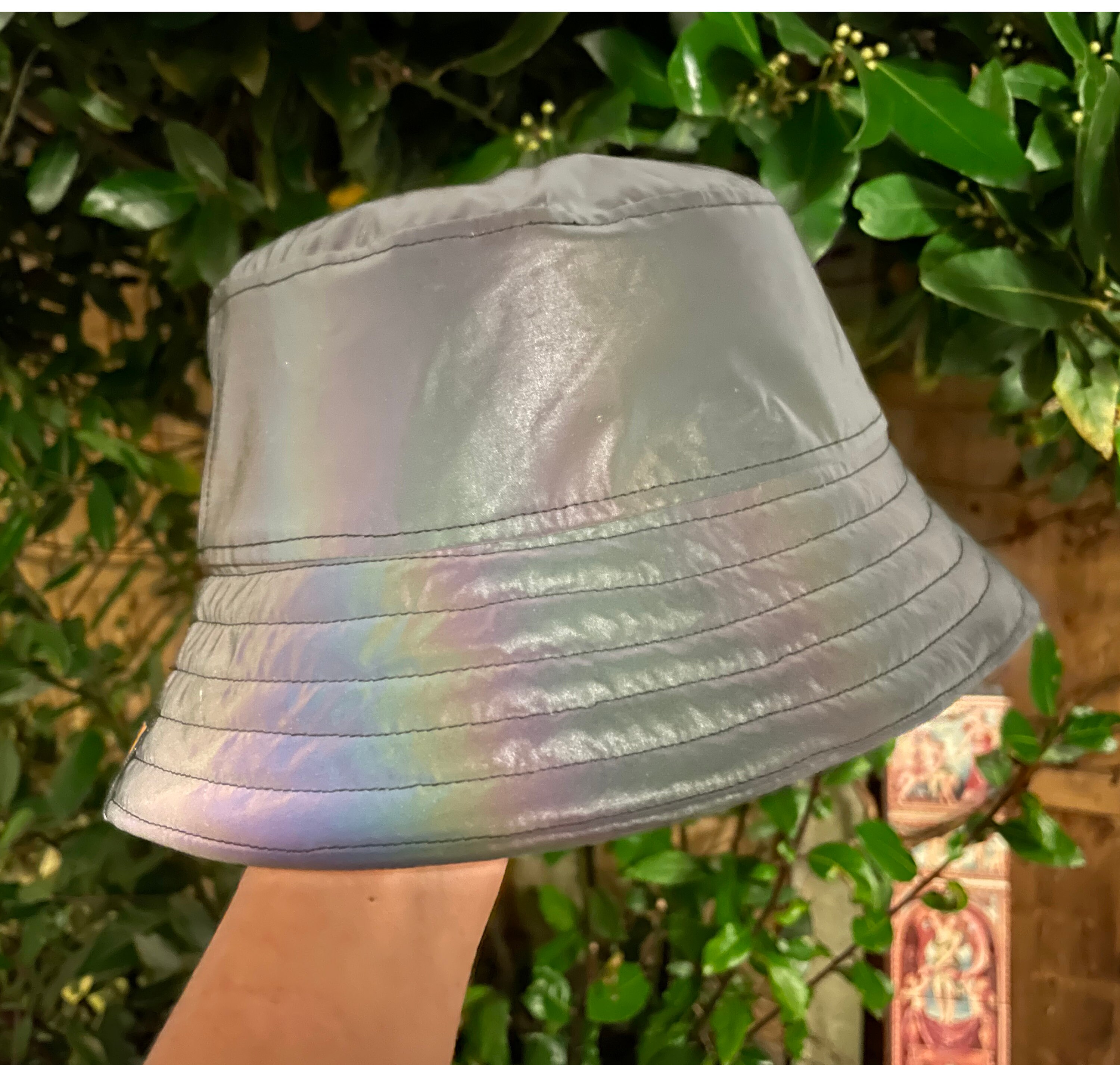 Quilted Black Hat Reflective Fabric Hat 