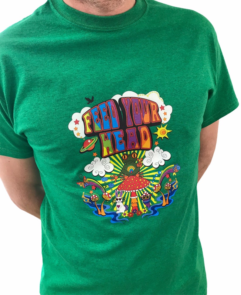 Mens Retro Tshirt 60's Style Tee Hippie Tshirt Feed Etsy UK