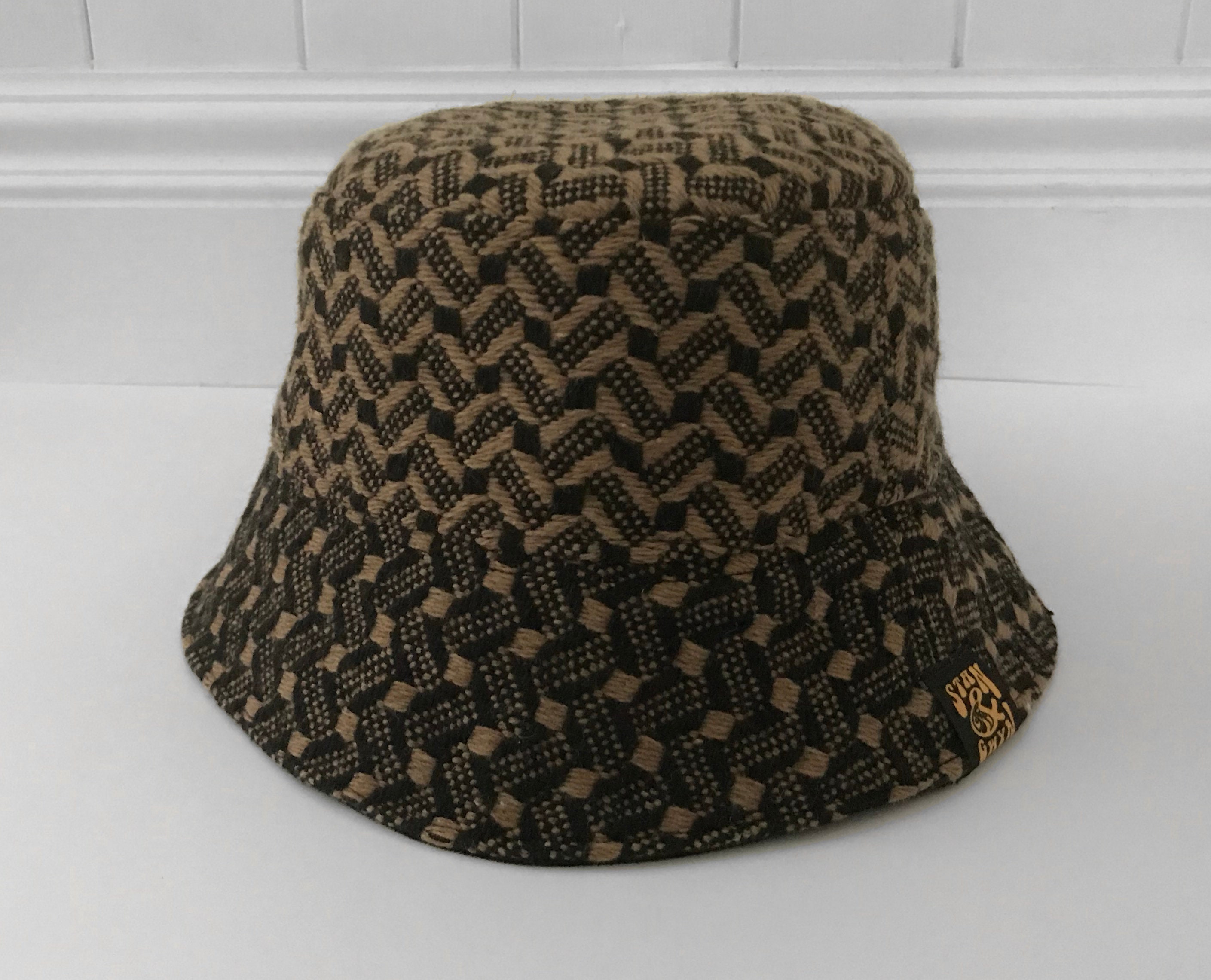 Bucket Hat with LV Inspired Monogram print made from Faux Fur