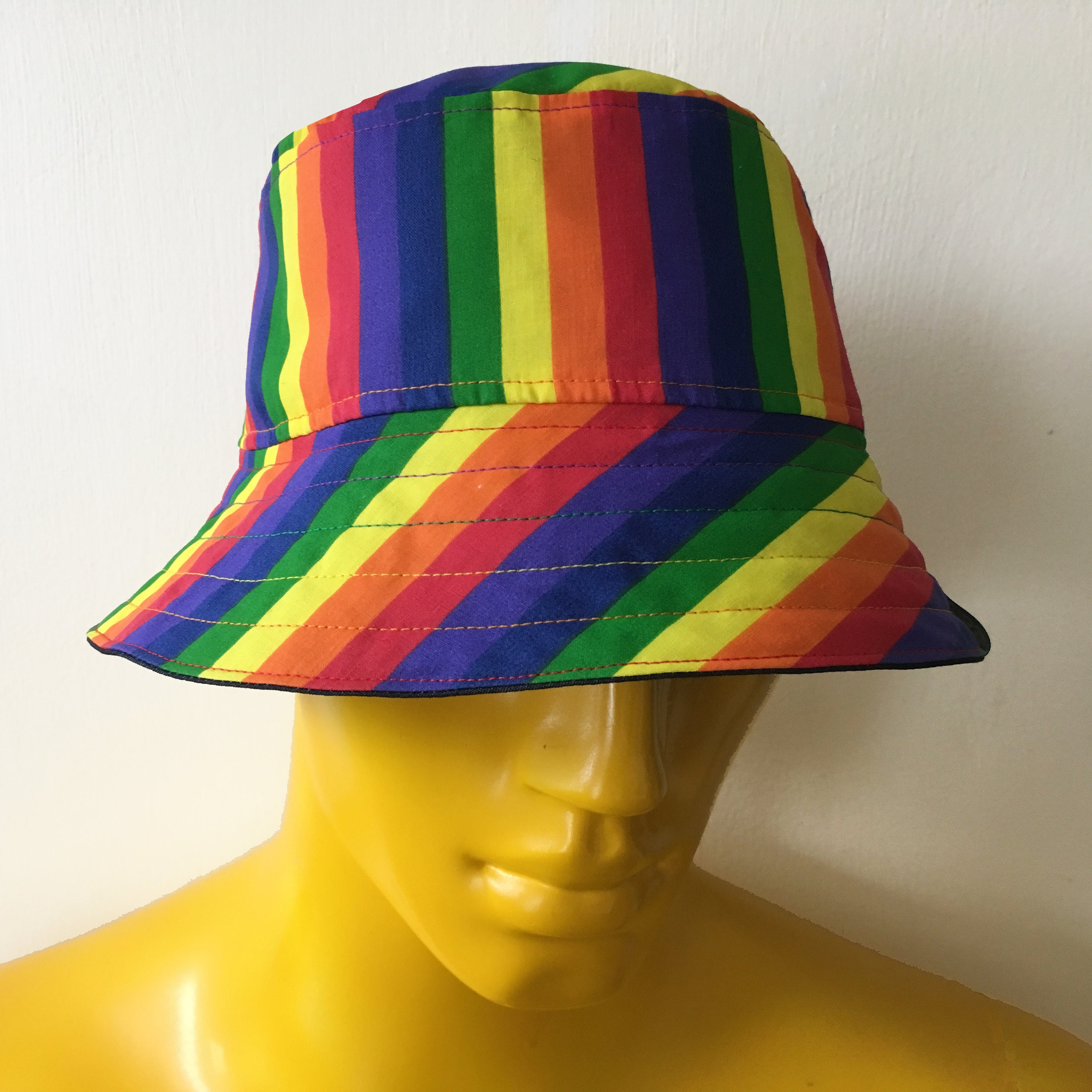 Rainbow Stripe Bucket Hat LGBT Accessories Gay Pride Hats. Etsy