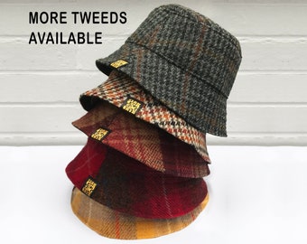 Harris Tweed Hat, Bucket Hat for Men, Winter Hat, Wool Hat, Customised Hats, Unisex Hat, Women’s Hats.