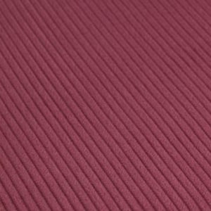 May include: A deep burgundy fabric featuring a consistent vertical ribbed texture. The material displays a series of parallel raised lines running diagonally across the surface, creating a uniform and tactile pattern throughout the entire textile.