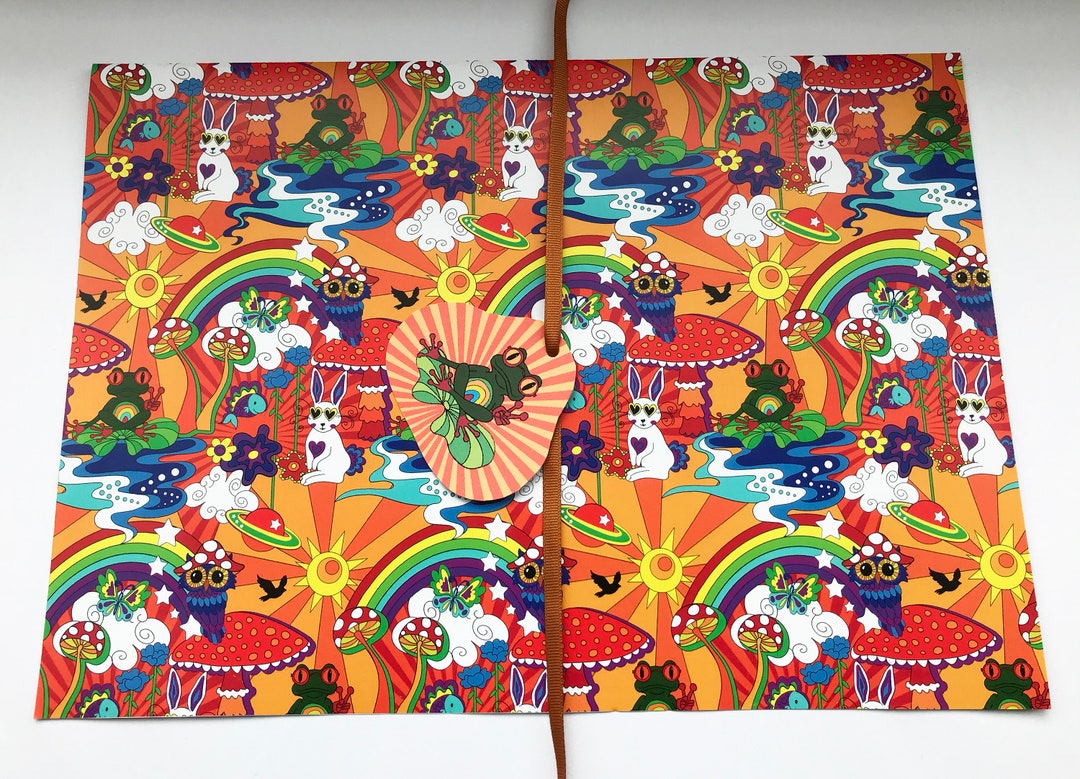 Psychedelic Gift Wrapping Paper, Animals Gift Wrap, Paper With Gift ...