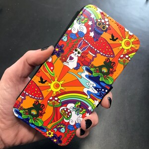 Psychedelic Phone Case Cover, Hippy iPhone Case, Mushroom Cover, Faux Leather Flip Case, iPhone Cover, Samsung Case, All Phone Models. image 9