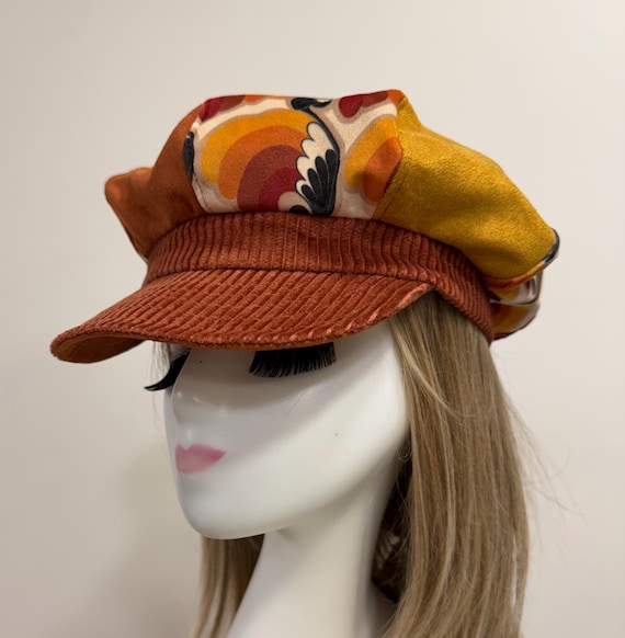 帽子 1970's vintage handmade patchwork hat 1970s Patchwork Hat - Etsy