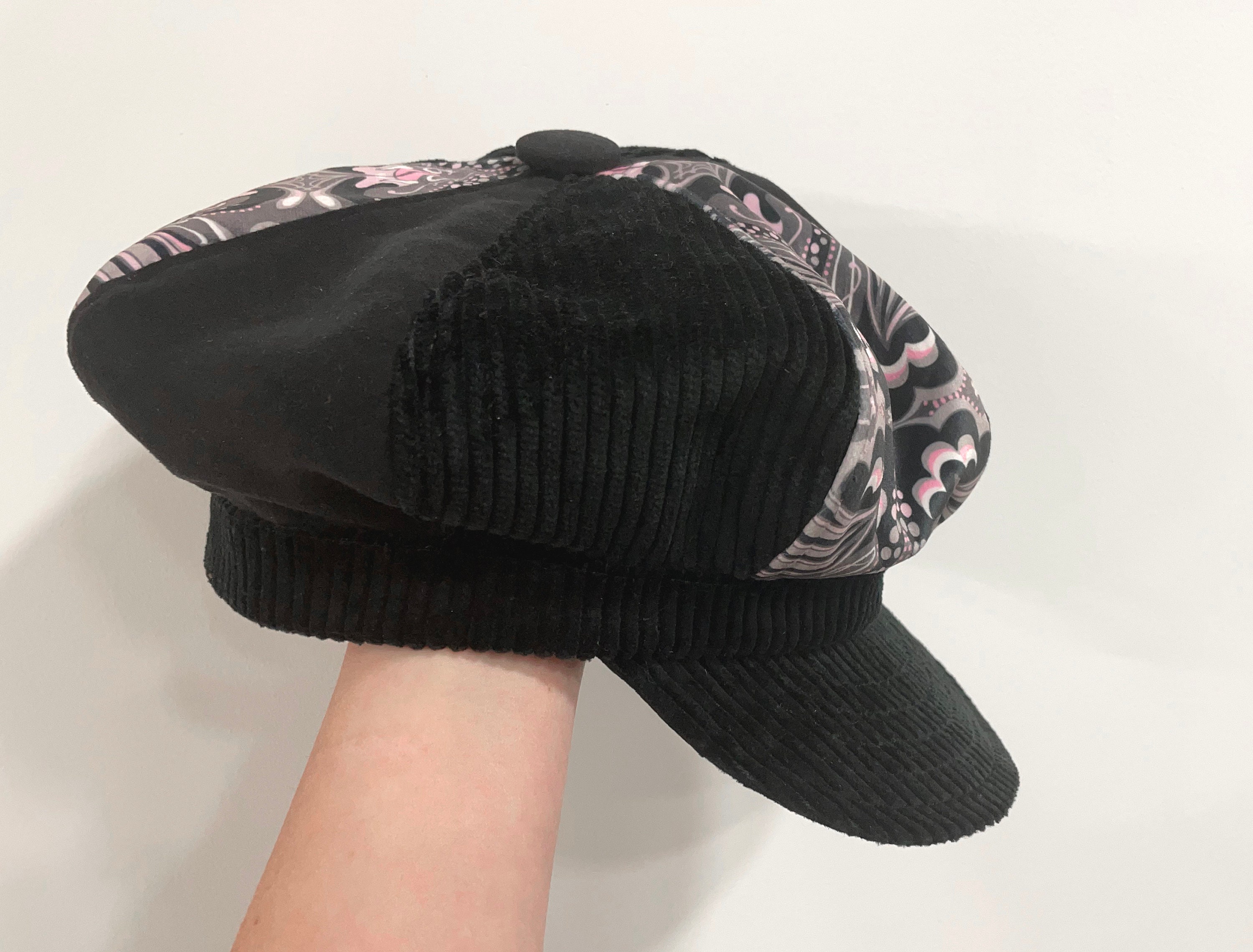 Black Suede Baker Boy Cap - lack of color Suede Leather Newsboy Cap: Unisex Baker Boy Hat - Etsy main image 2