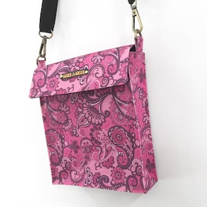 Paisley Tasche, Pinke Tasche, Tragetasche, Hippie Tasche, Boho Tasche, Lange Tragetasche.