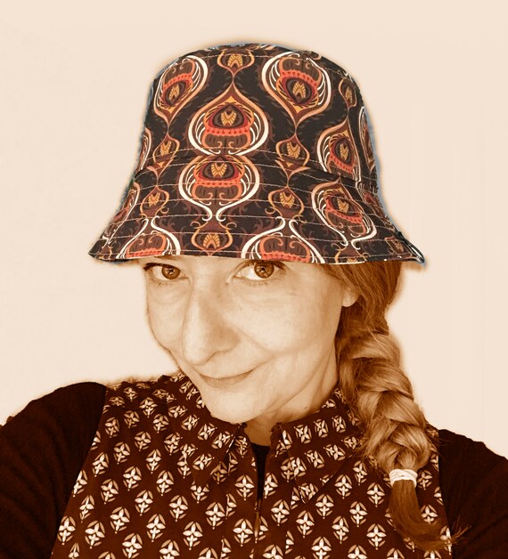 Vintage Style Hats Bucket Hat 1970s 