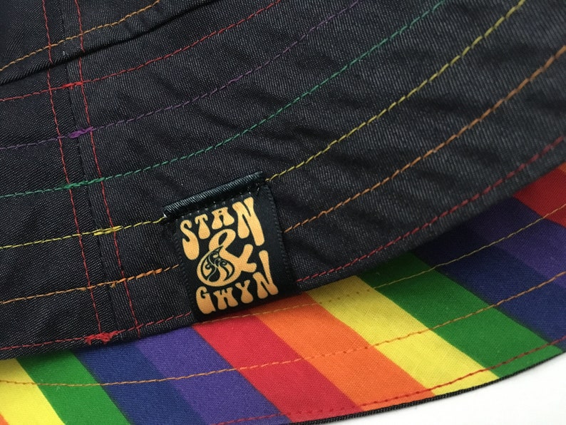 Rainbow Stripe Bucket Hat LGBT Accessories Gay Pride Hats. Etsy