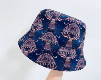 Mushroom Bucket Hat, Navy Fishing Hat, 90's Manchester Hat, Reni Hat, Stone Roses Hat, Indie Mens Fashion, Alternative Dad Gift, Cool Hat.