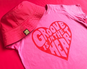 Pink Ladies T-shirt, Groove is in the Heart T-shirt, Valentines gift, Groovy Tee, Retro Clothing Women, Music T-shirt.