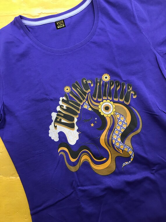 Ladies Hippie Top Hippy Graphic Tee 