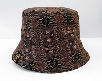 Brown Bucket Hat, Fishermans Hat, Manchester Indie hat, Roses Hat.
