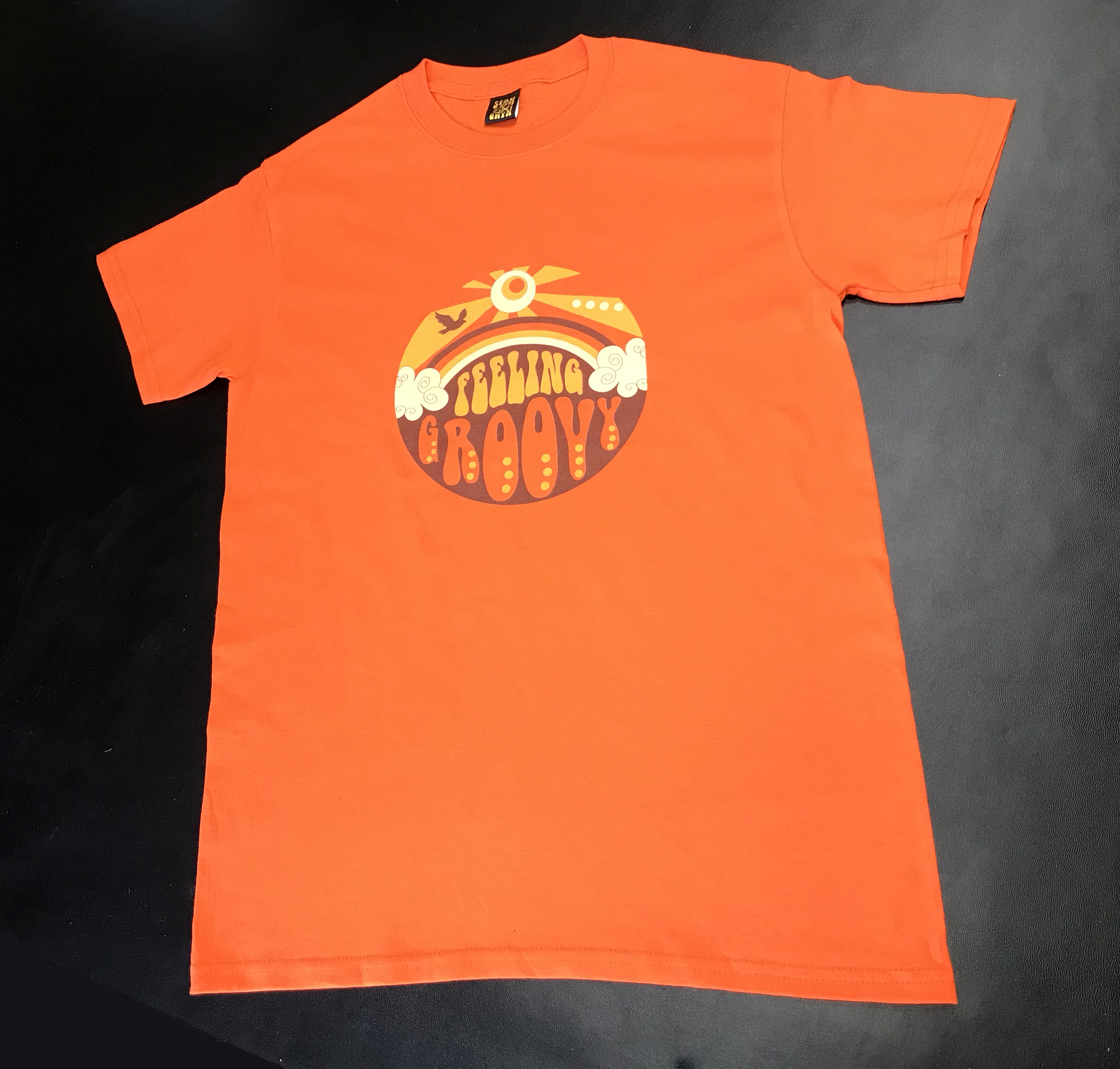 Groovy Mens T-shirt Retro Orange Slogan Tee 1960s Print Tee - Etsy UK