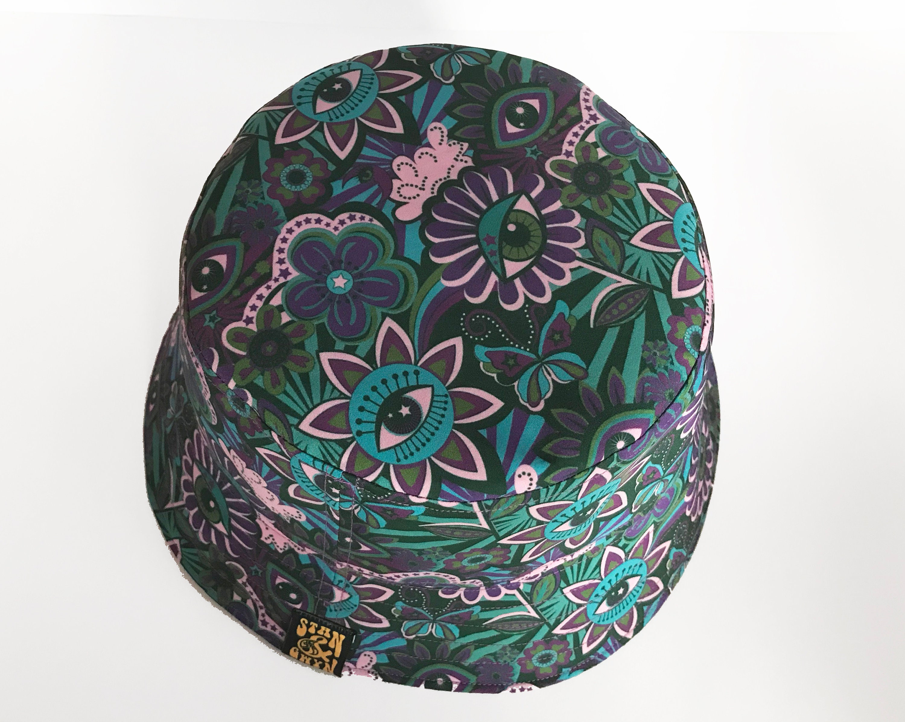 Third Eye Bucket Hat, Blue Fishing Hat, Bucket Hat for Men