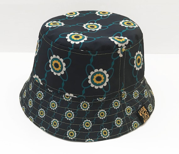 Navy Bucket Hat Flower Sun Hat Daisy 