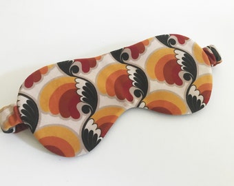 Retro Sleep Mask, Velvet  Eye mask, Travel Mask, Premium Sleeping Mask, Luxury Mask, Travel Gift for Him, Handmade Gift UK, Soft, Velvet.