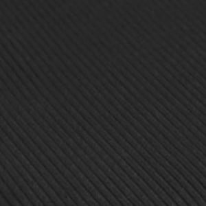 May include: A solid black fabric featuring a distinct corduroy texture with parallel vertical ridges running diagonally across the surface. The material has a matte finish and a consistent dark tone throughout the entire visible area.