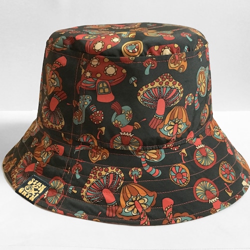 Adult Mushroom Print Bucket Hat 