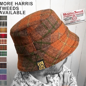 Handmade Tweed Hat, Hat with band, Wool Bucket Hat, Men's Fishing Hat, Scottish Tweed Hat, Winter Hats, Handmade, Gents Hat, Hats for Days