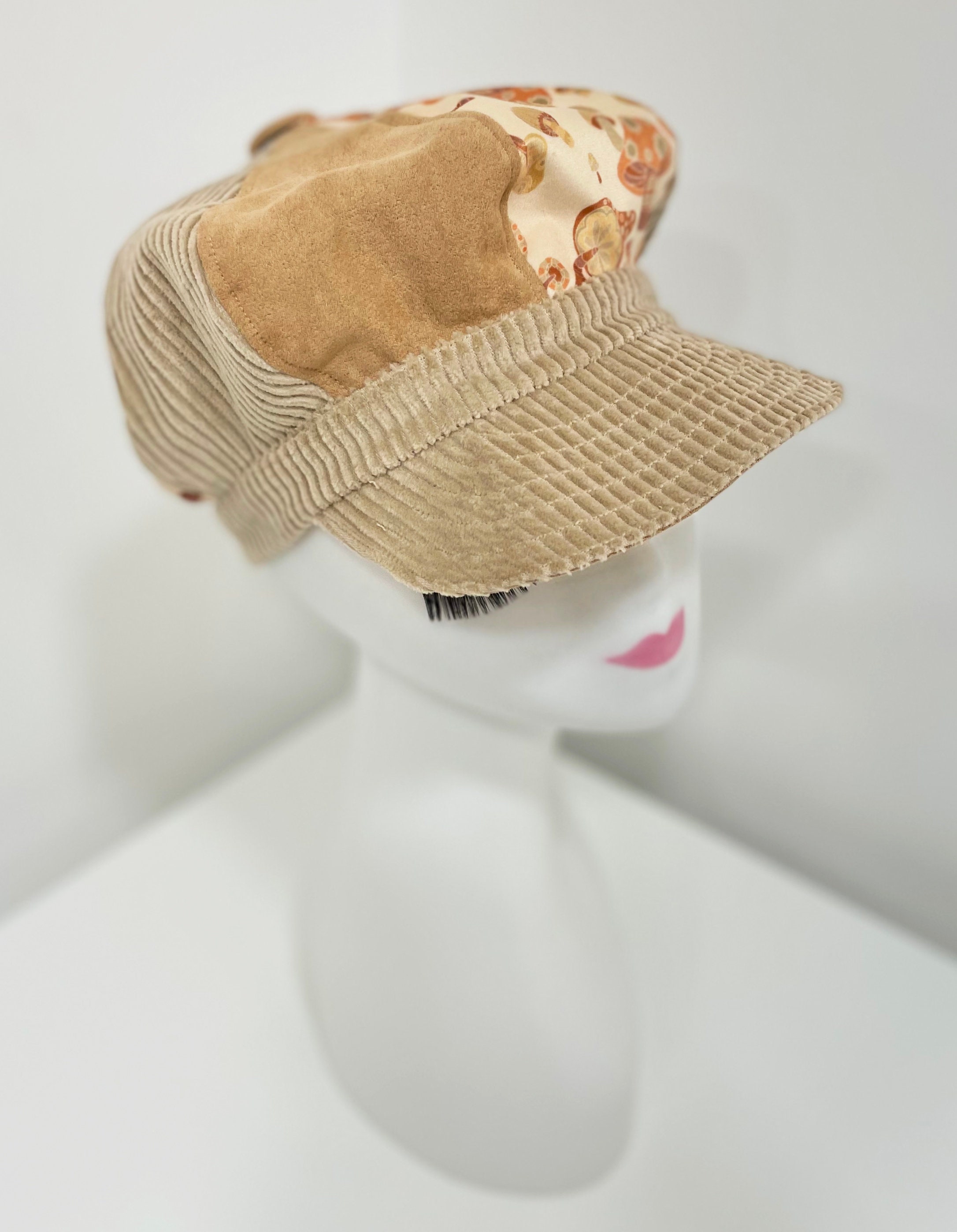SALE  ! Wyeth creamy corduroy paper boy hat Newsboy Cap Women, Baker Boy Hat, Cotton Newsboy Hat, Retro  main image 2