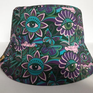 Appliqué flowers denim bucket hat | MARNI | Women's Designer