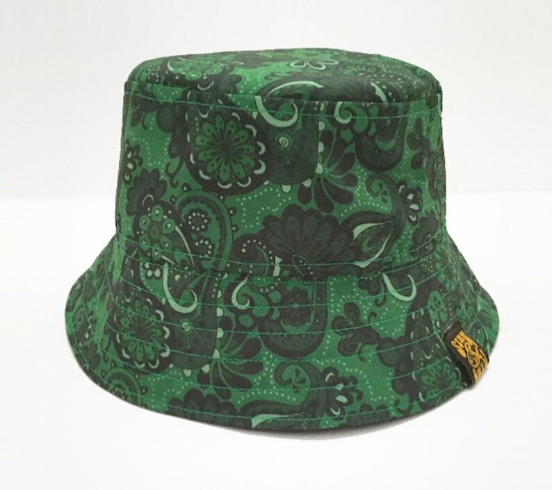 Paisley Bucket Hat Green Bucket Hat Denim Bucket Hat Etsy UK
