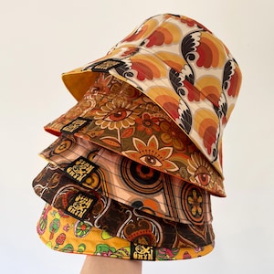 Bucket Hats Custom, Personalised Hats, Fisherman Hat, Wide Brim Sunhat, Reversible Hat, Choose your Fabrics, Customised Gifts.