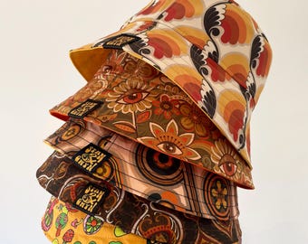 Custom Bucket Hat, Reversible, Wide Brim Sunhat, Fisherman Hat, Personalized Gift